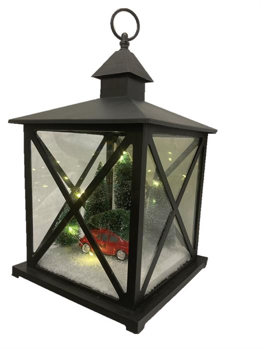 Lanterna a LED in plastica antracite
con 20 LED
Luce bianca calda