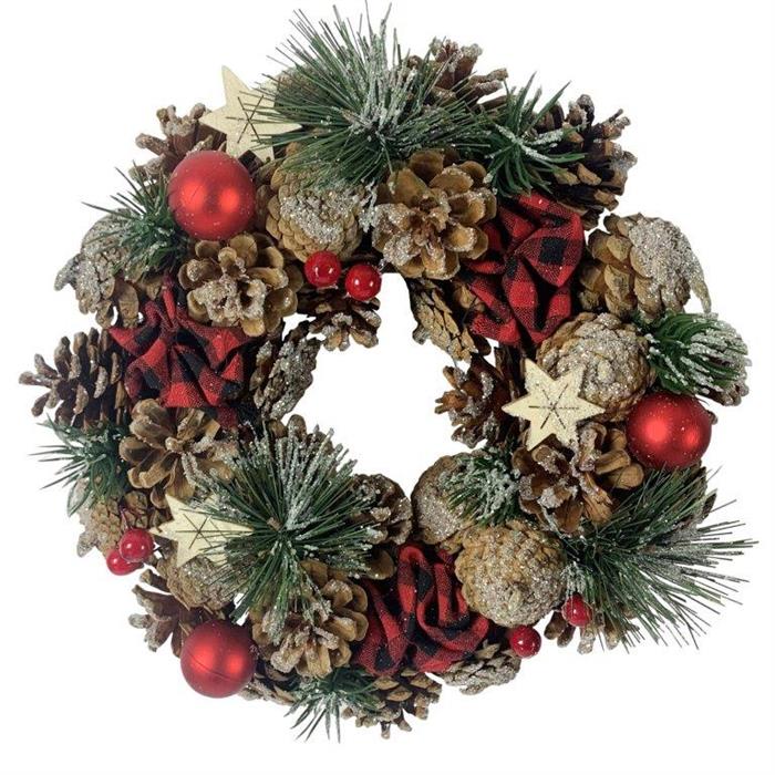 Couronne de Noël décorée
Diamètre 27cm