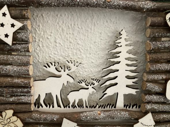 Deko Hänger/Bild aus Holz
mit Kordel
L:40cm H:20cm