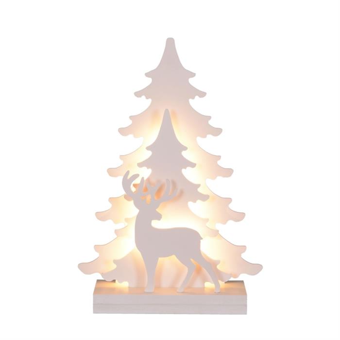 LED Deko-Aufsteller mit 36 LED H:70cm
Motive: Tanne und Rentier
Farbe: Weiss