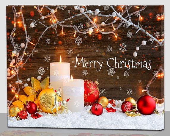 LED Bild aus Canvas Schriftzug: Merry Christmas
2 LED