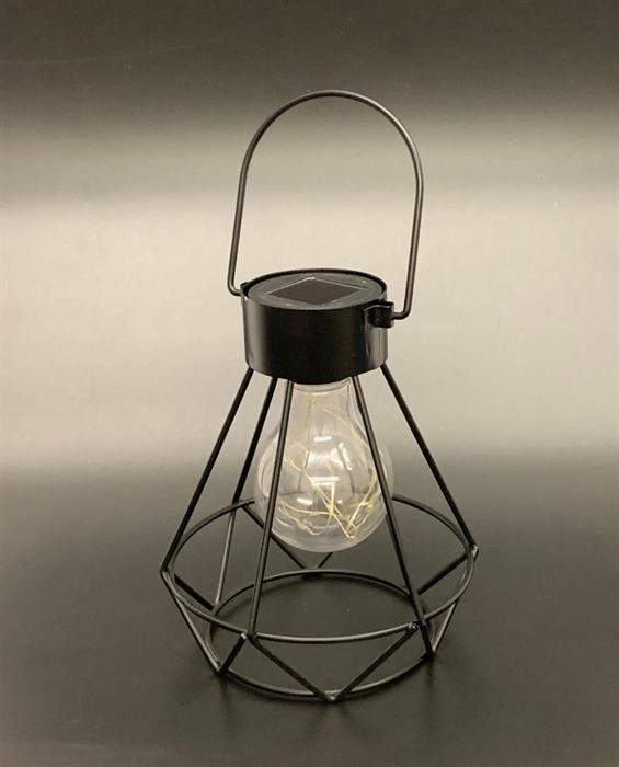 LED Solar Lampe aus Metall
mit 10 LED
Farbe: Schwarz
D:14cm H:24.5cm