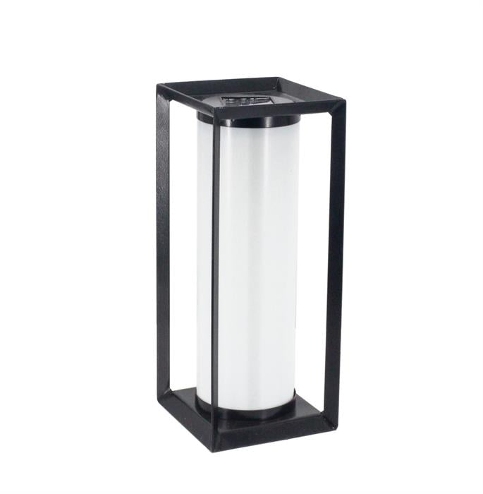 Lanterna solare a LED in metallo/plastica
H:29,5 cm con 1 LED
Colore nero