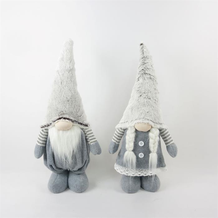 Gnome décoratif Père Noël
Fille debout
L:7cm x l:20cm x H:54cm
Couleur: blanc/gris