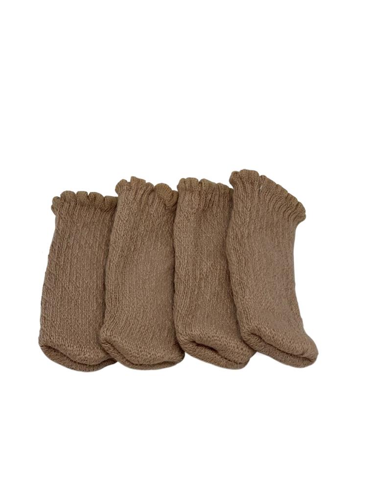 Stuhlsocken Uni beige für Möbel 
Tisch / Stuhl / Boden Schoner
4er Set 3x11cm