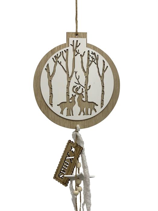 Cintre en bois rond L:70cm
avec soulagement NOËL