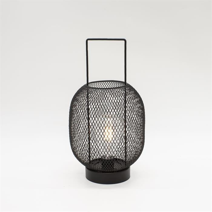 LED Solar Laterne
aus Metall schwarz
mit Henkel H:32cm