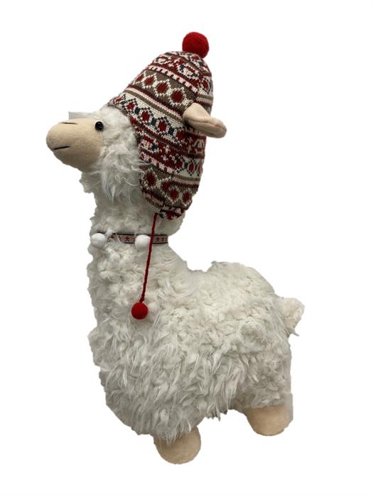 Deko Alpaca mit Chullo und Halsband
L13cm x B26cm x H42cm