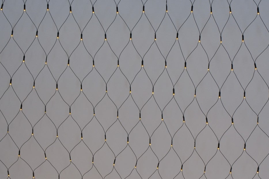 LED Outdoor Lichternetz 360 LED warm weisses Licht 200x200cm Kabelfarbe: Grün