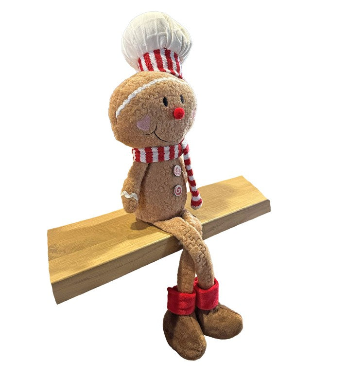 Deko Lebkuchen Kantenhocker mit Bäckermütze H55cm