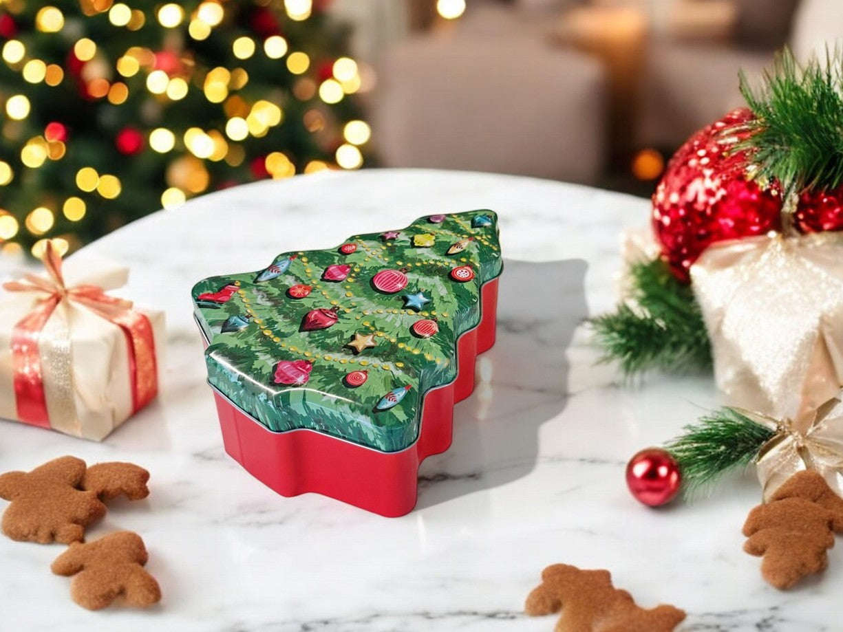 Guetzlidose XMAS Baum grün Weissblech