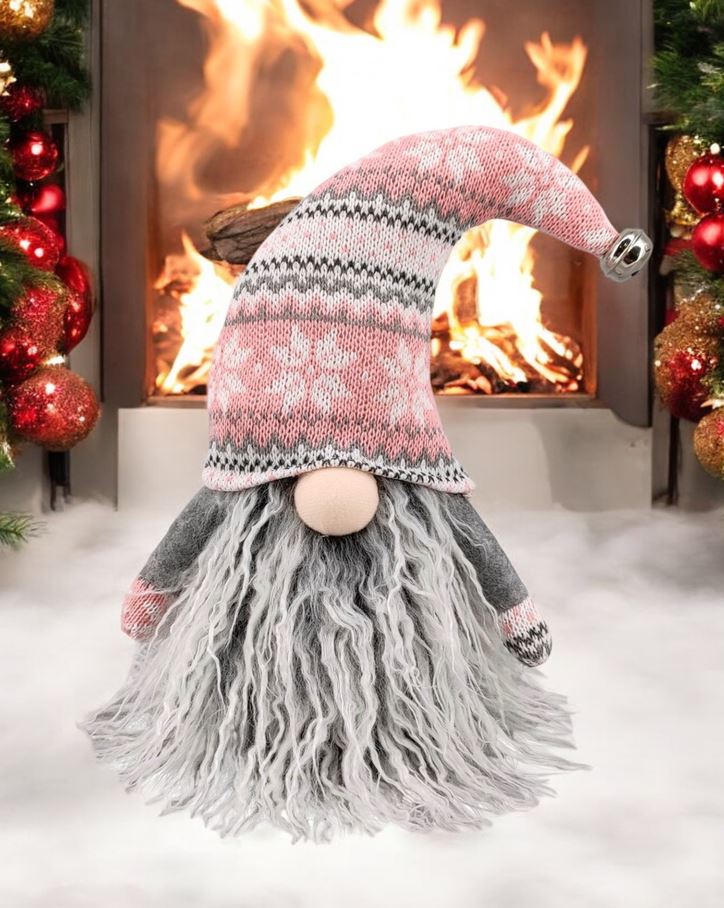 Deko Wichtel Santa
Mütze mit Glöckchen
Farbe: Rosa/Grau
L:12cm B:17cm H:26cm