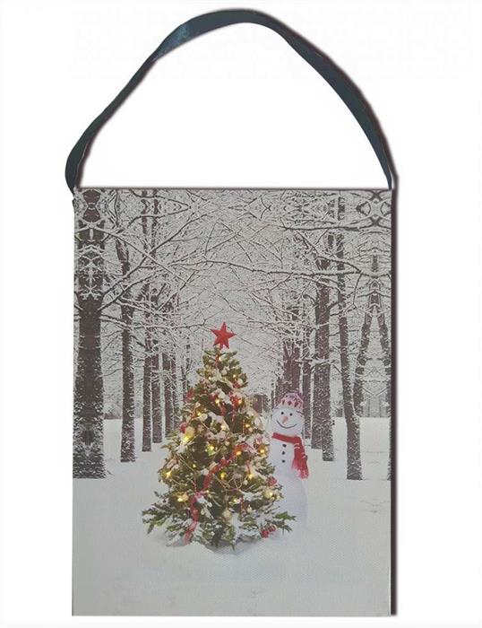Quadro LED in tela da appendere
Motivi: albero di Natale in un viale
20 fibre ottiche