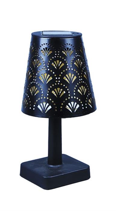 LED Solar Tischleuchte in der Farbe schwarz Grösse: 12x12x24.5cm