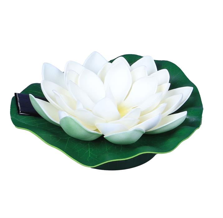 LED Solar Seerose weiss
1X LED warm weiss
Grösse 17cm Durchmesser