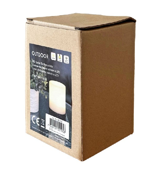 LED Solar Rattan Tisch Leuchte 
D7.6cm x H11.5cm