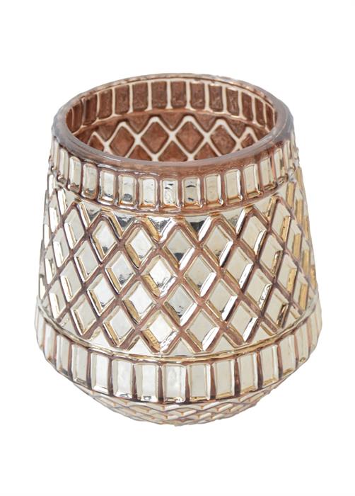 Windlicht aus Glas
Orientalisches Design
Farbe: Kupfer
Glas: D:10.5cm H:10.7cm