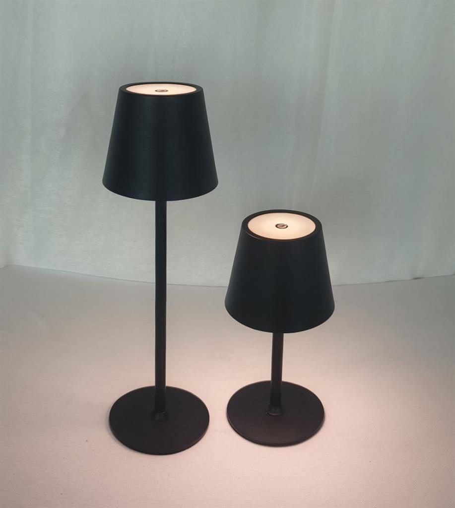 LED Tischlampe 3 in1 dimmbar für Aussenanwendung aufladbar Farbe: schwarz