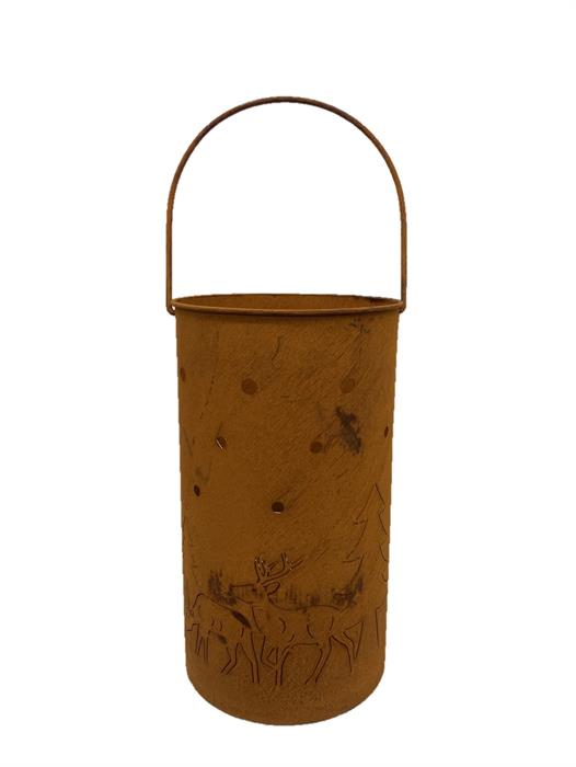 Lanterne en métal
avec finition rouille
H26cm