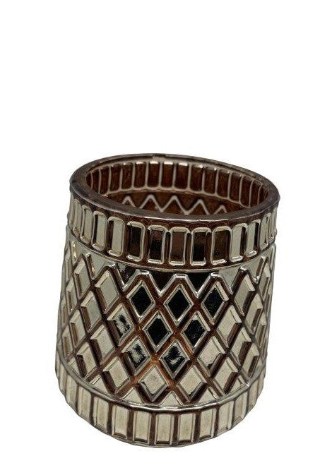 Windlicht aus Glas
Orientalisches Design
Farbe: Kupfer
D:13cm H:15cm