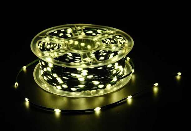 LED Outdoor Lichterkette dew drop 500 LED auf Rolle Länge 50m Kabelfarbe: Grün