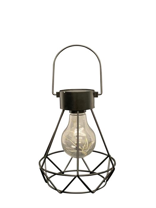 LED Solar Lampe aus Metall
mit 10 LED
Farbe: Schwarz
D:14cm H:24.5cm