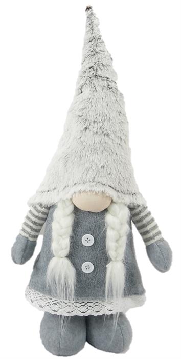 Gnome décoratif Père Noël
Fille debout
L:7cm x l:20cm x H:54cm
Couleur: blanc/gris
