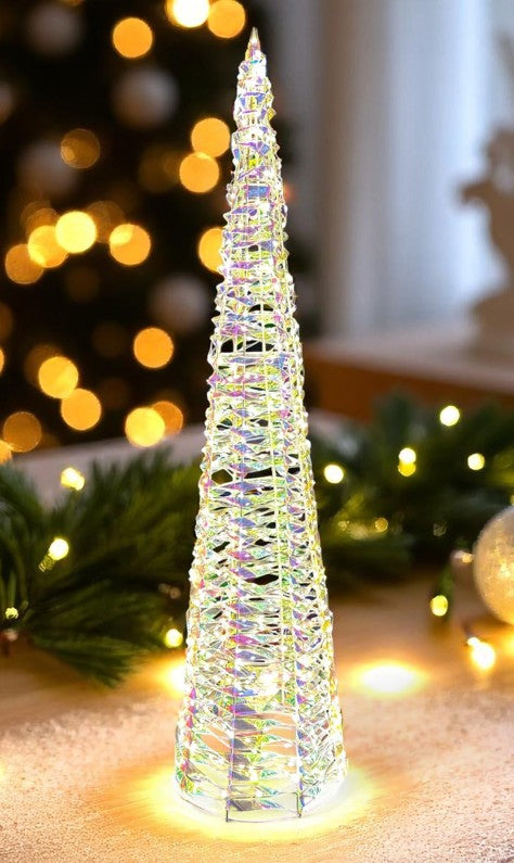 LED Kegel Candy Outdoor aus Metall mit 600 Micro LED Farbige PET Streifen