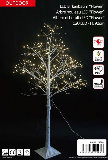 LED Birken Baum Outdoor "Flower"
mit 120 LED H: 90cm
Microlight