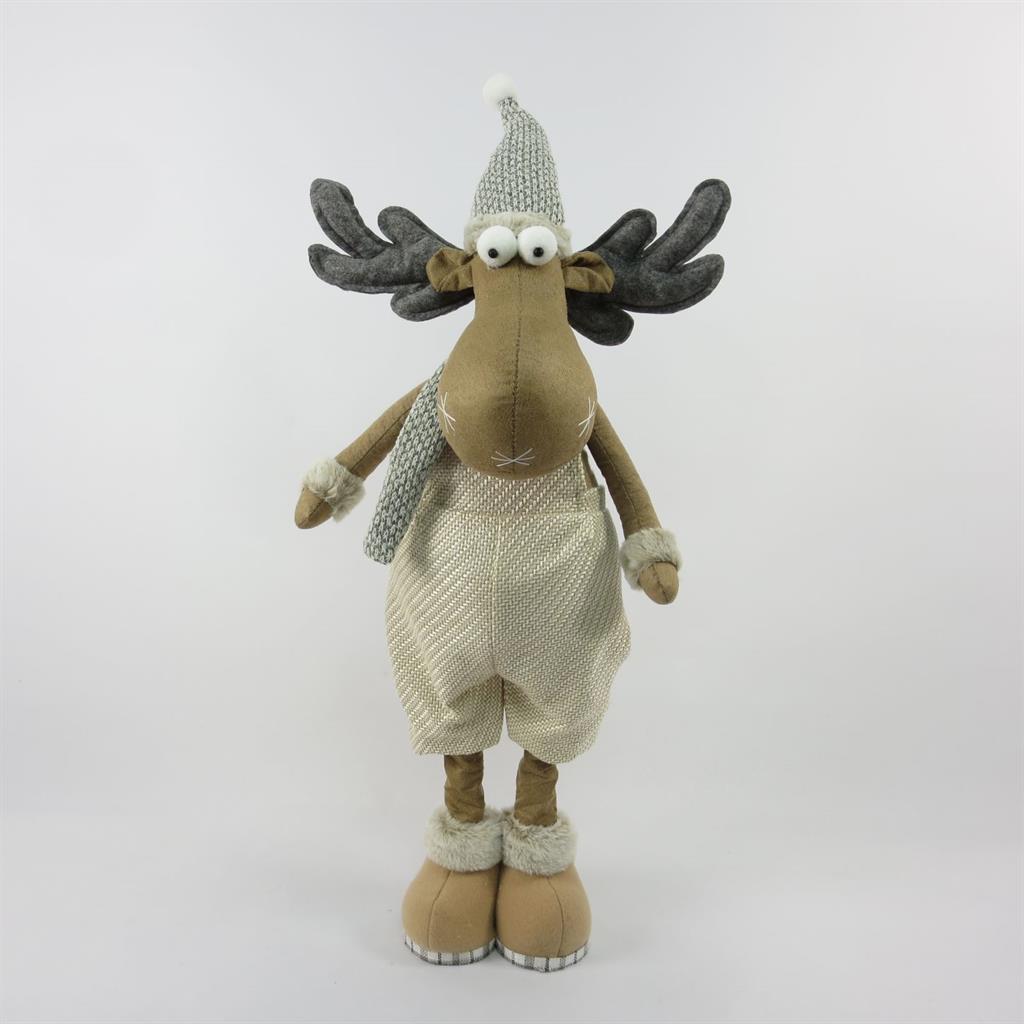 Deko Rentier Junge
stehend mit ausziehbaren Beinen
Farbe: Braun / Grau