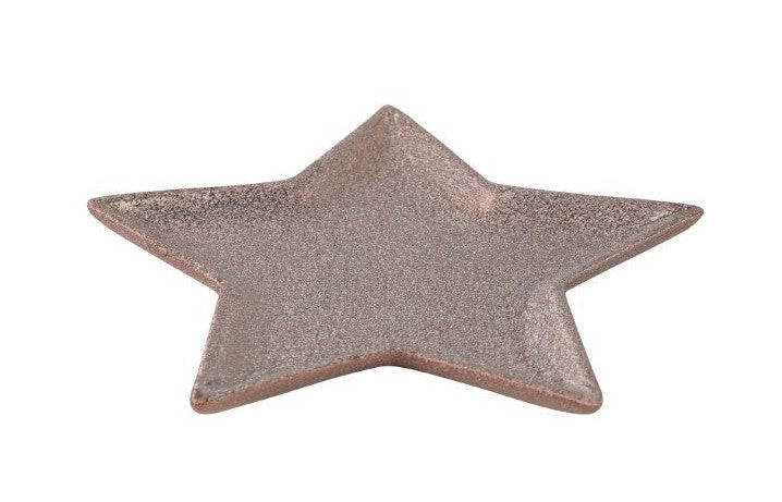 Deko Schale Stern
aus Keramik
Farbe: Kupfer
D:24cm x H:2cm