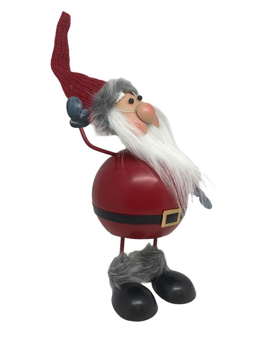 Gnome décoratif Père Noël
sur ressort métallique
debout H33cm