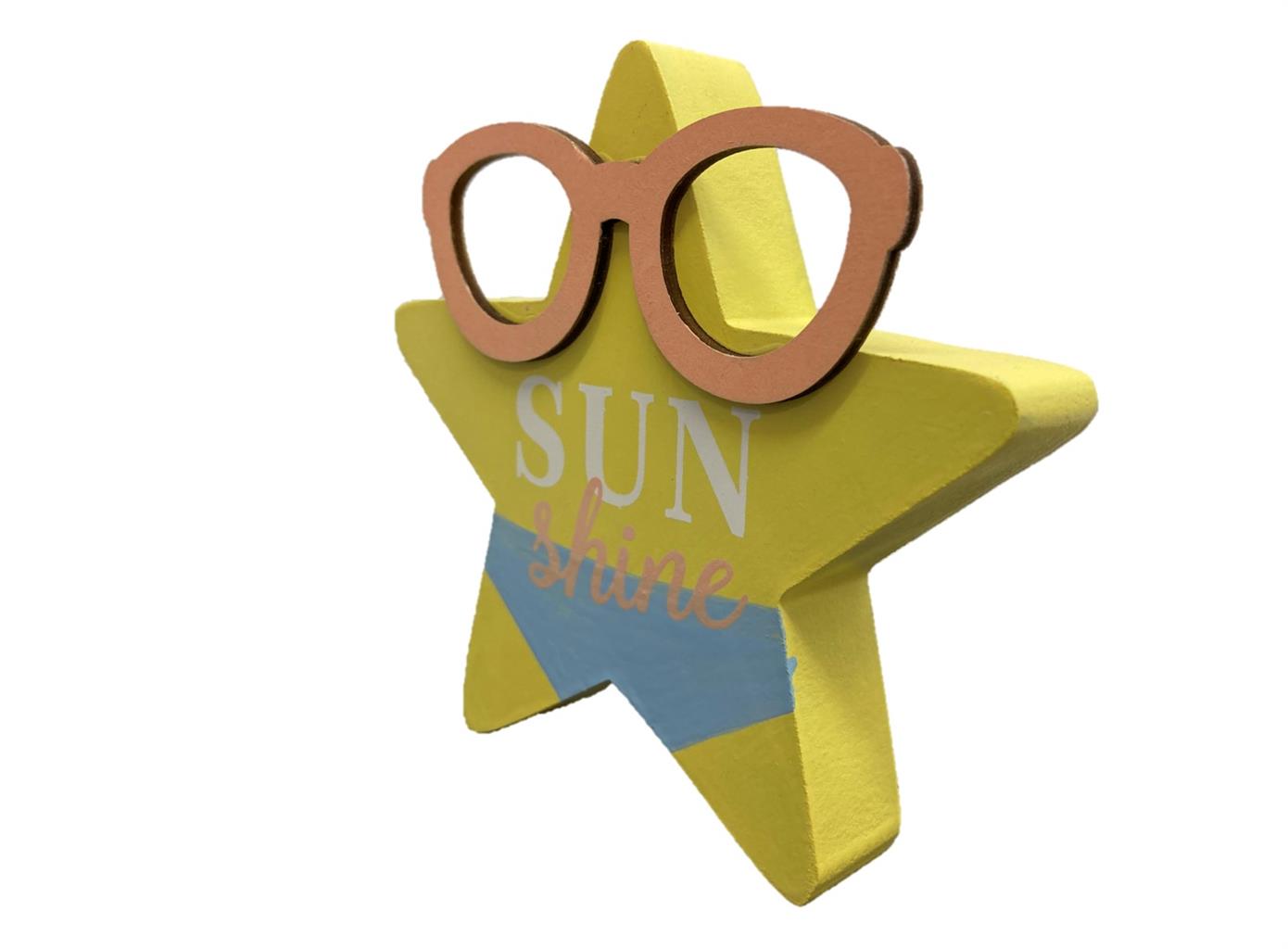 Deko Aufsteller Sommerstern aus Holz
mit Schriftzug Sun 2x12x11.5cm