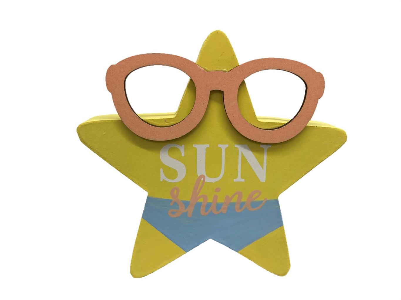 Deko Aufsteller Sommerstern aus Holz
mit Schriftzug Sun 2x12x11.5cm