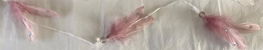 Girlande mit Federn - L: 90cm
Farbe Federn: Rosa