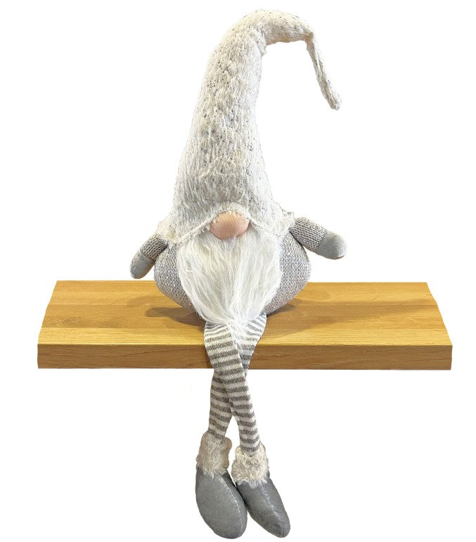 Deko Wichtel Santa Kantenhocker L:8cm x B: 20cm x H:84cm Farbe: weiss / grau