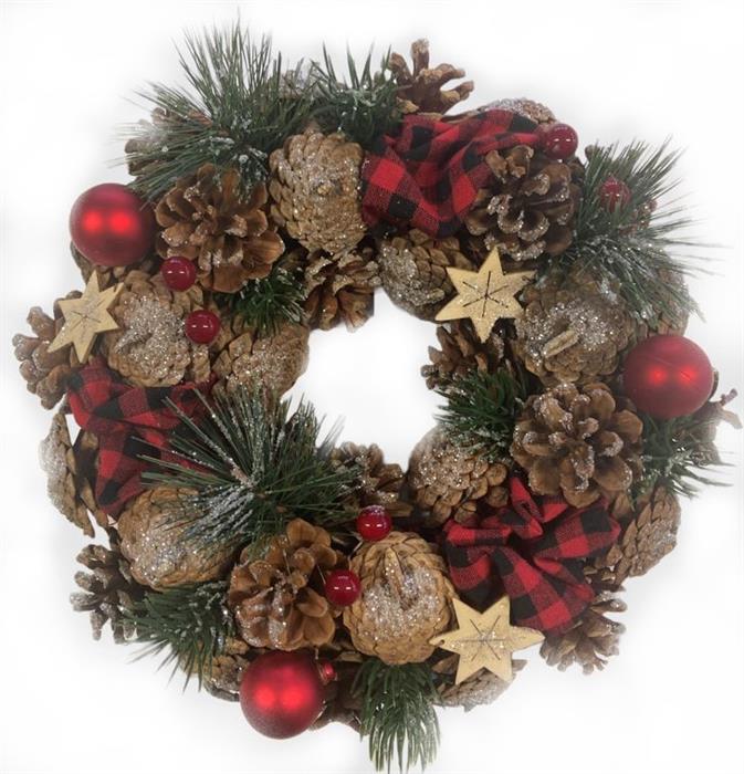 Couronne de Noël décorée
Diamètre 33cm