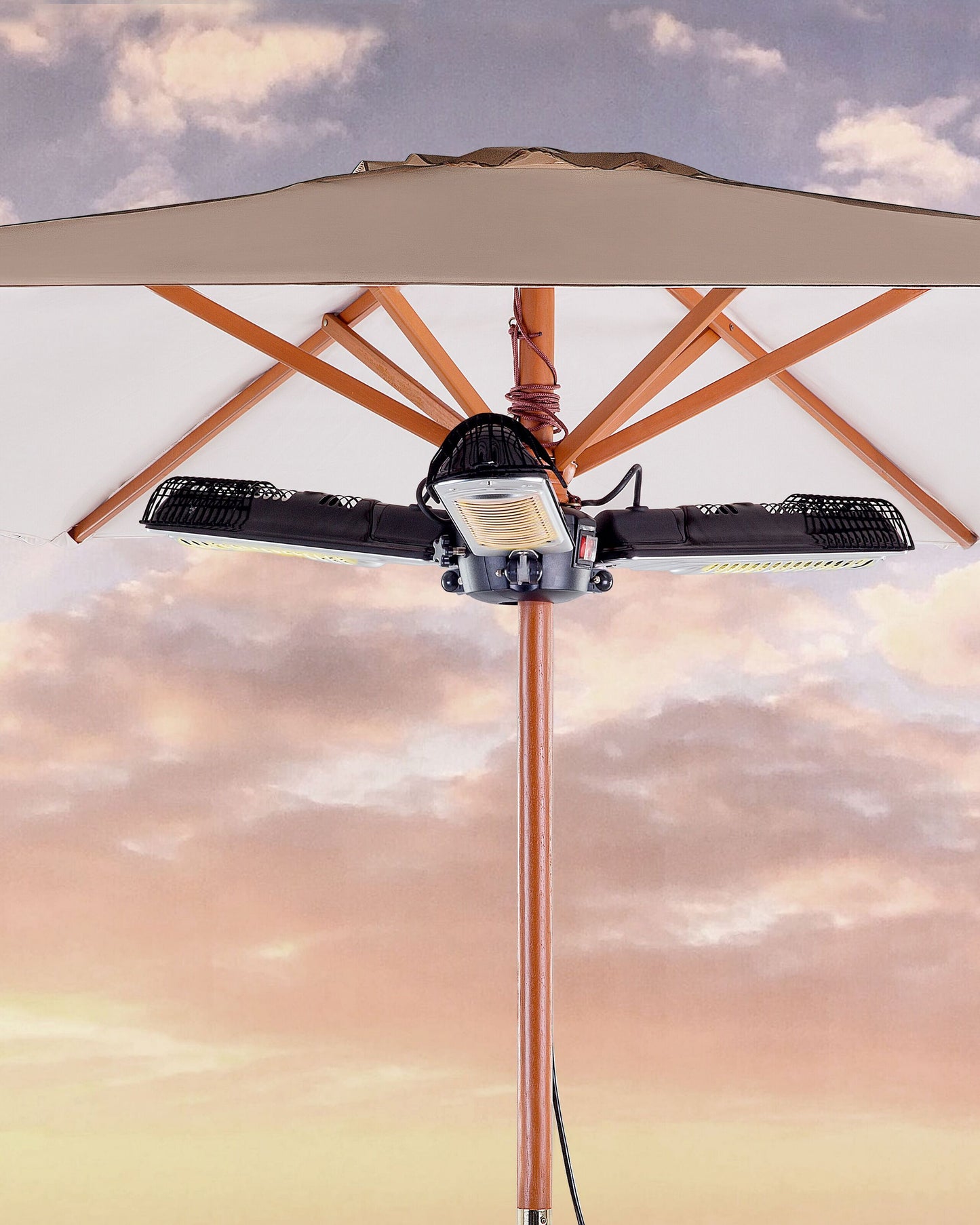 Terrassenstrahler STROMBOLI 2'000 W Schwarz