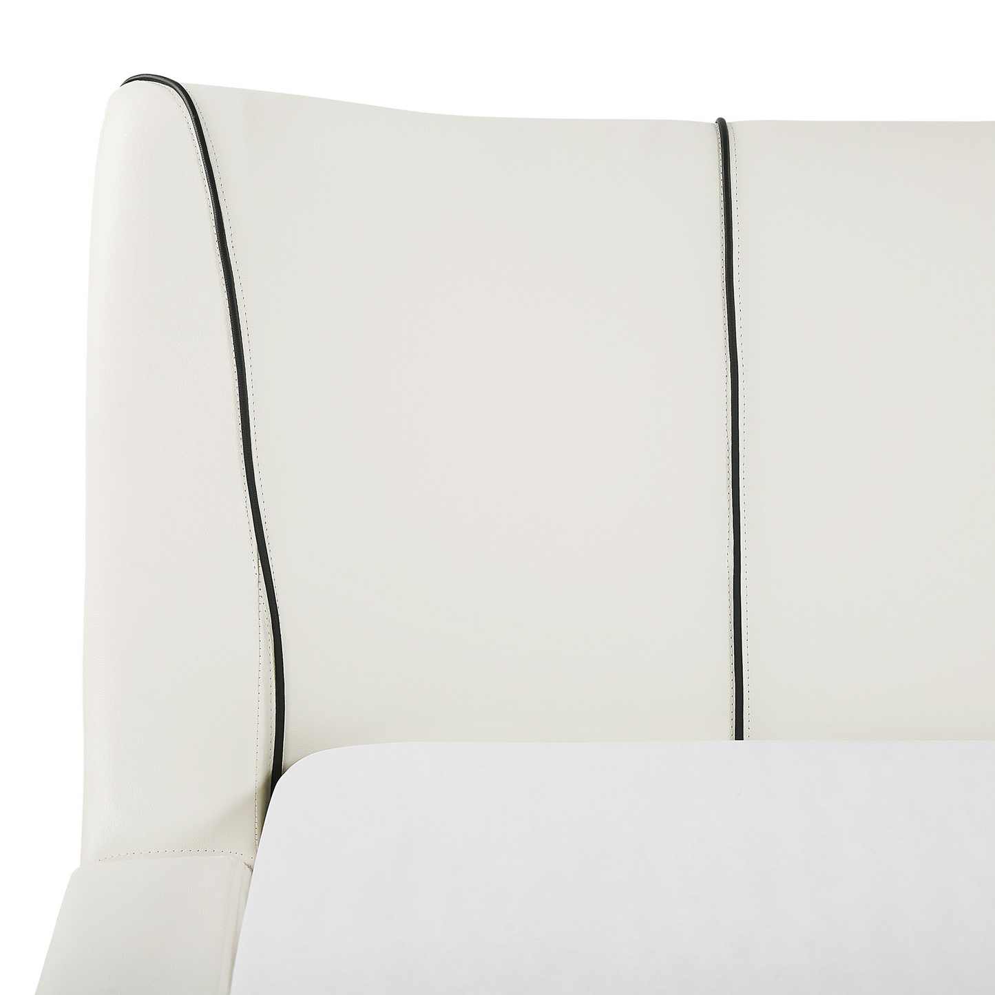 Wasserbett Leder weiss 160 x 200 cm NANTES