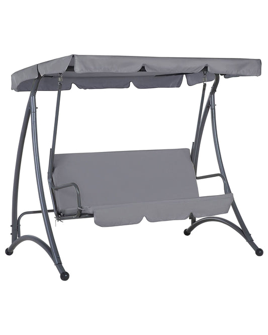 Hollywoodschaukel TEMPLE Metall Dunkelgrau