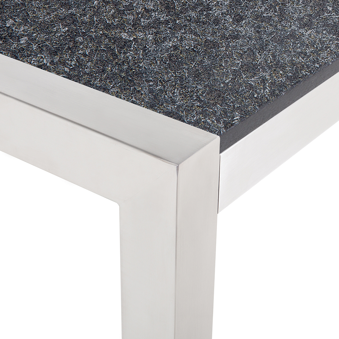 Gartentisch GROSSETO 180 cm 90 cm geflammter Granit Graphitgrau