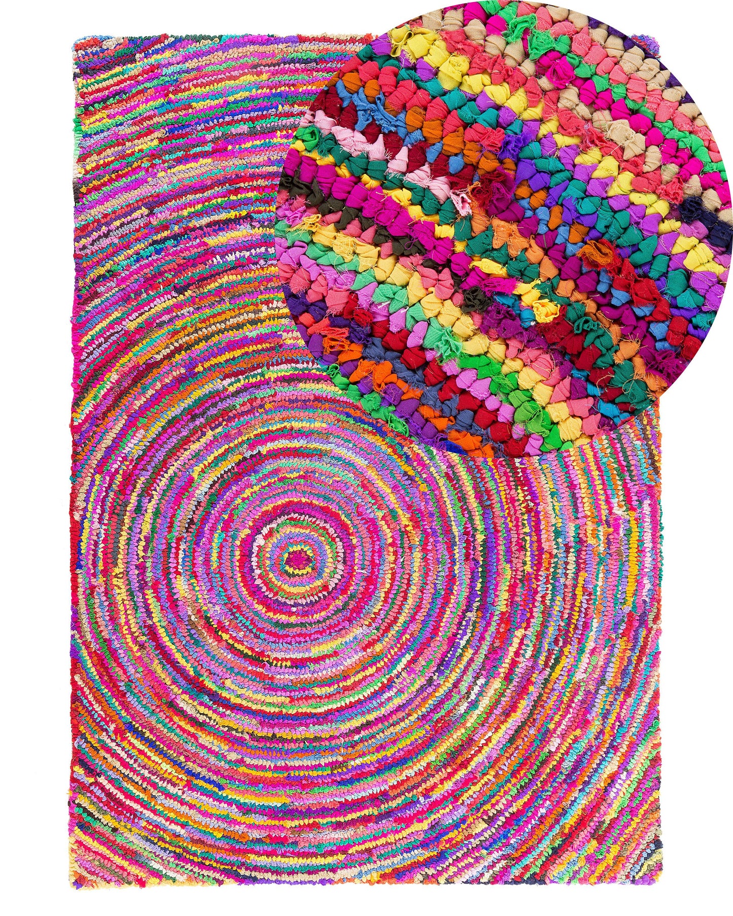 Teppich bunt 140 x 200 cm Shaggy MALATYA