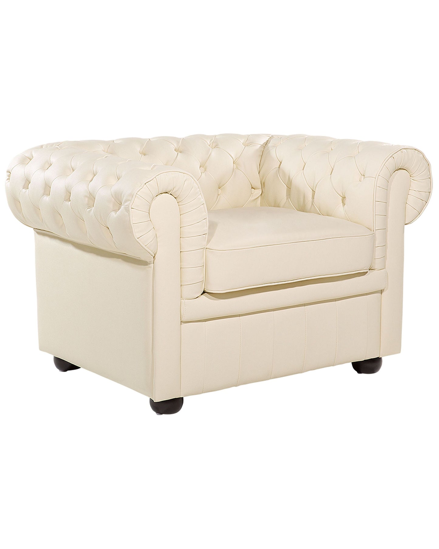 Sessel CHESTERFIELD Echtleder Beige