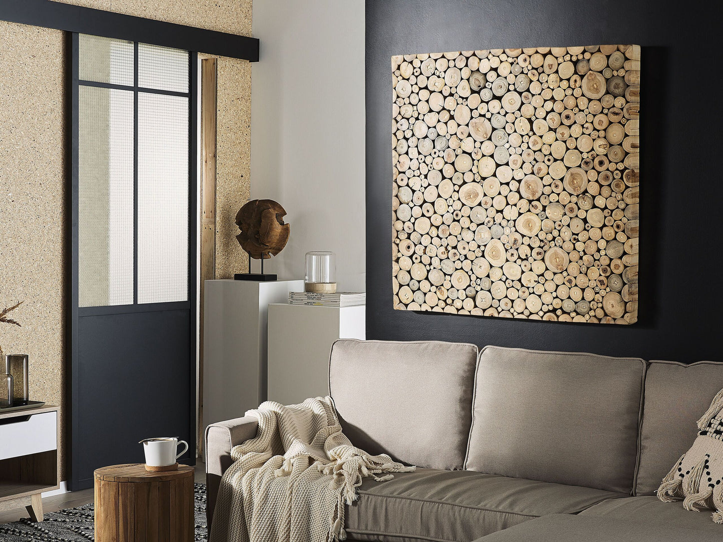 Wandobjekt TWIG Holz 85 cm Hellbraun