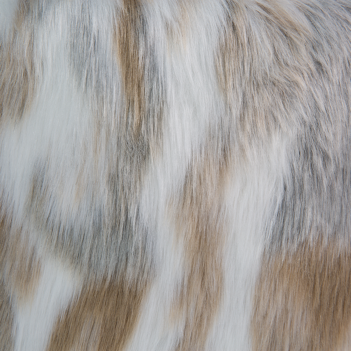 Hocker Felloptik / Gummibaumholz mehrfarbig TEXAS