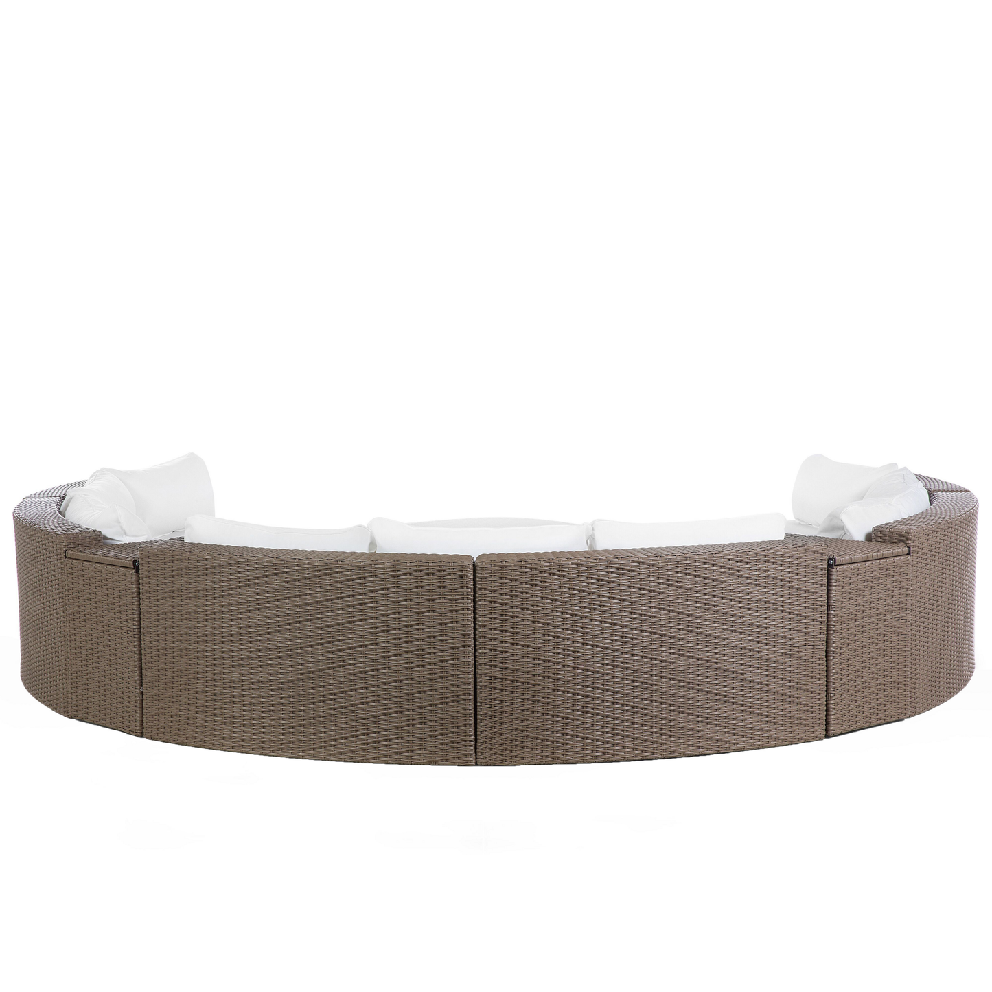 Lounge Set mit Tisch 9-Sitzer SEVERO Polyrattan Braun