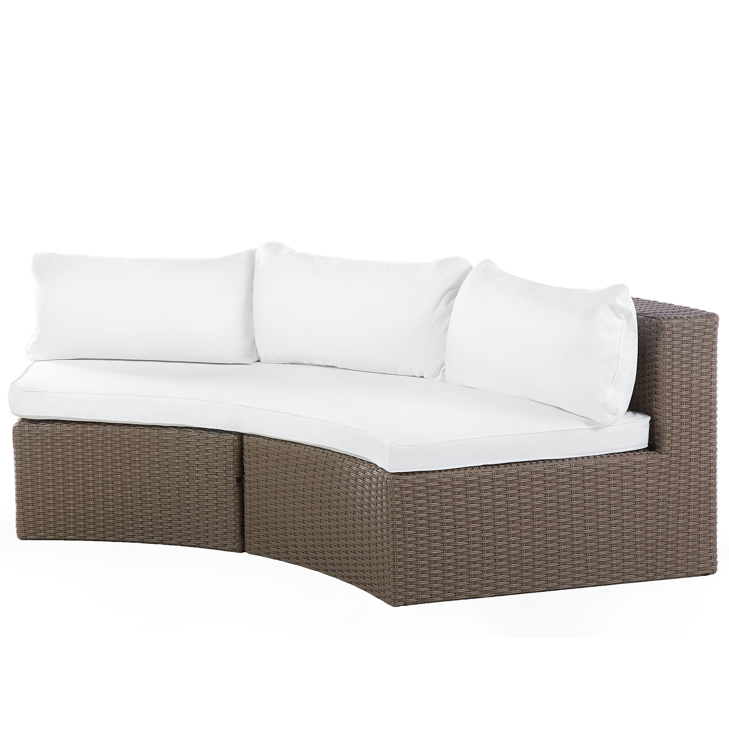 Lounge Set mit Tisch 9-Sitzer SEVERO Polyrattan Braun