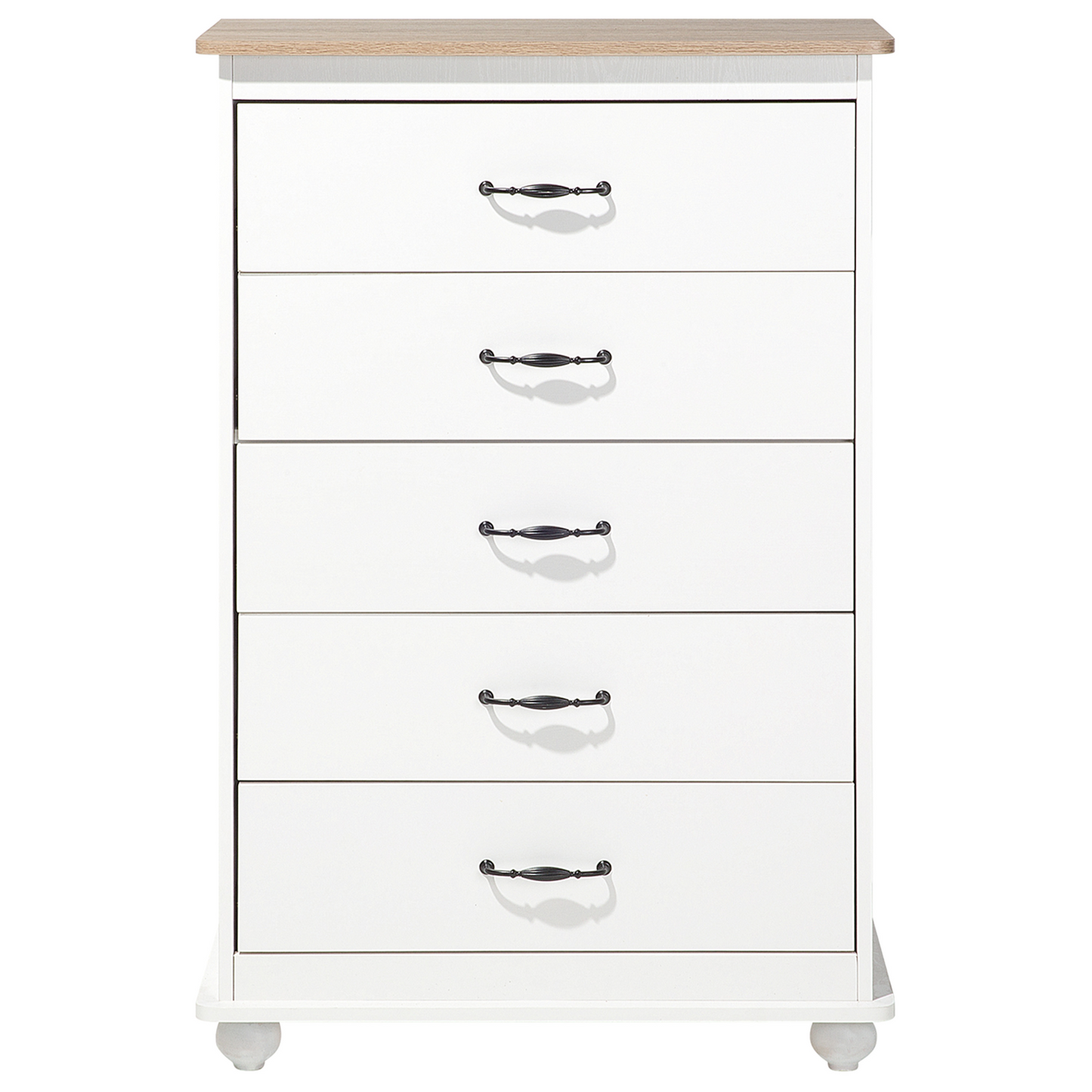 Kommode mit 5 Schubladen SHARON 117 cm Weiss
