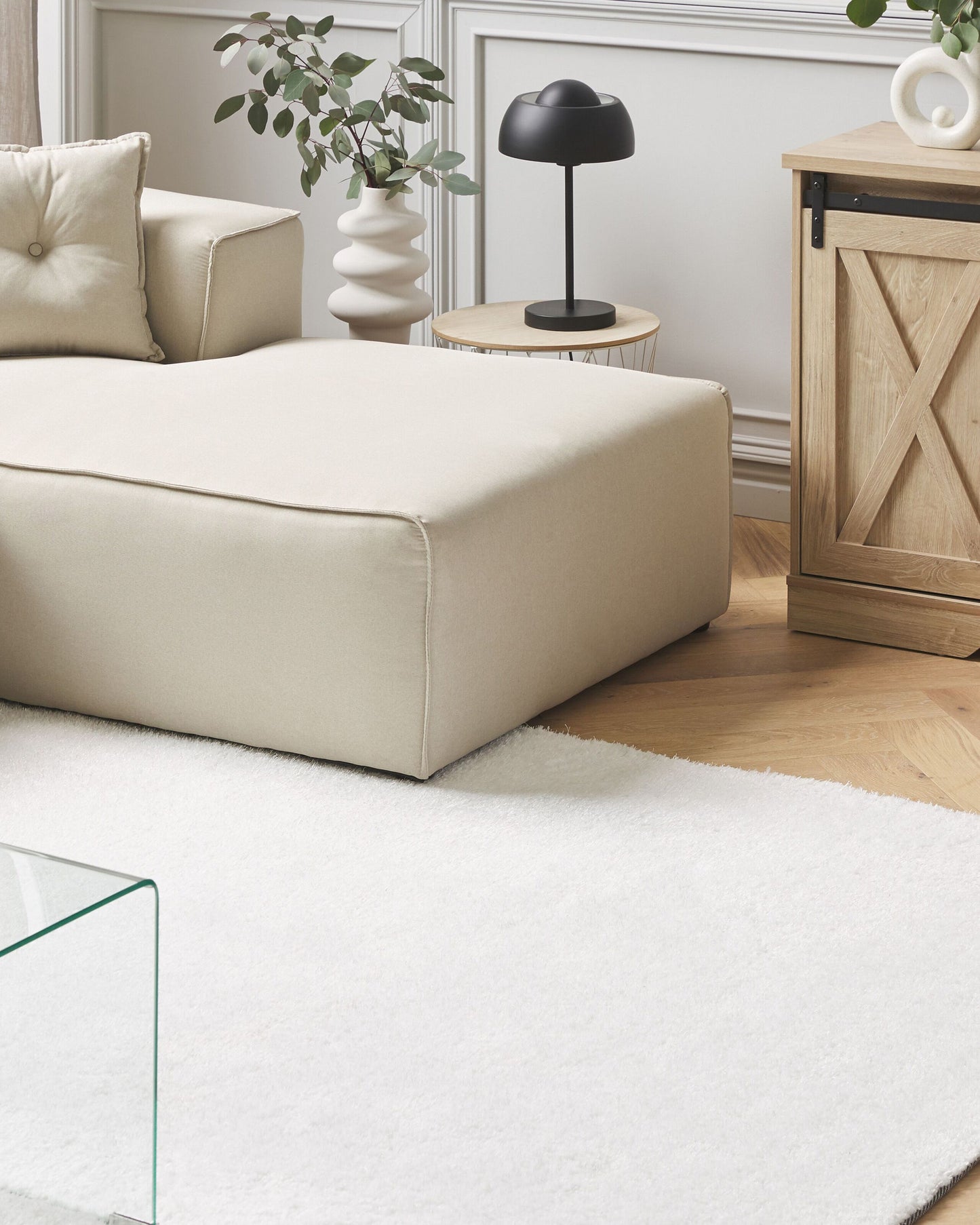 Teppich weiss 200 x 300 cm Shaggy DEMRE