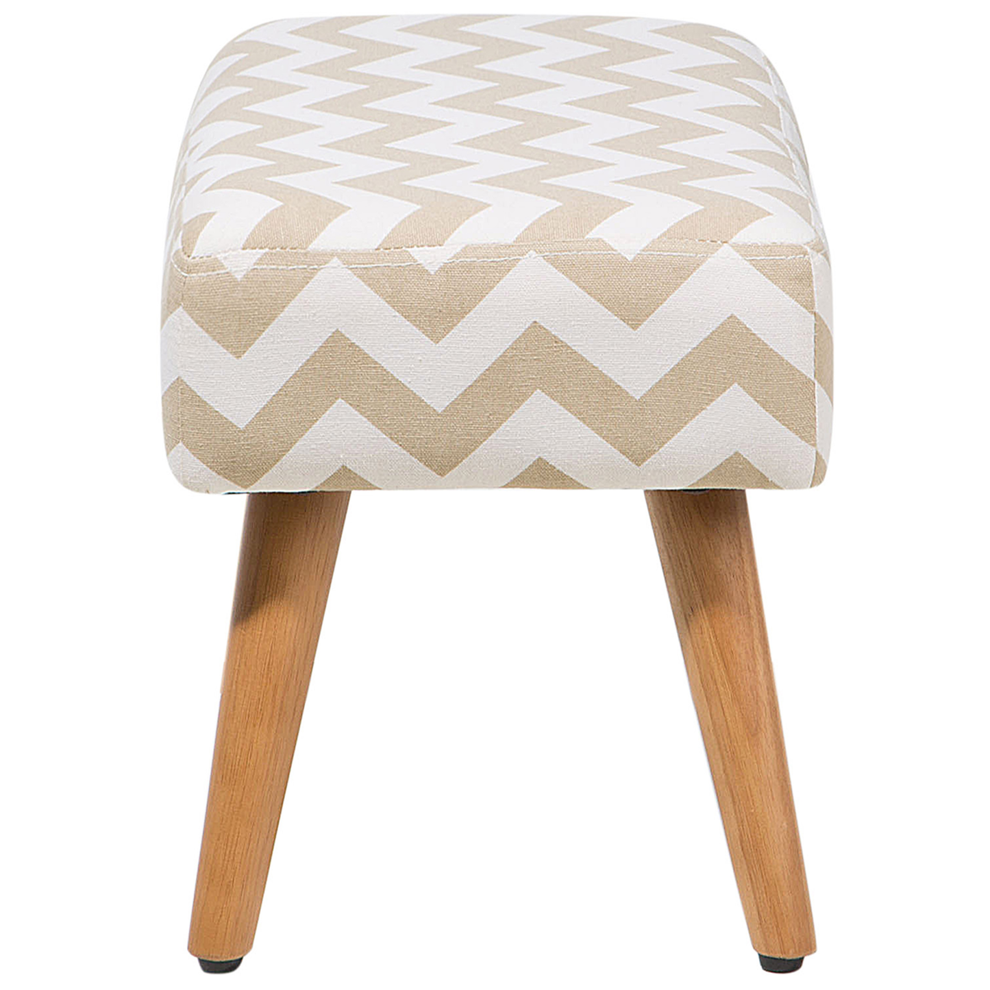 Hocker Polsterbezug / Gummibaumholz braun TAKOMA